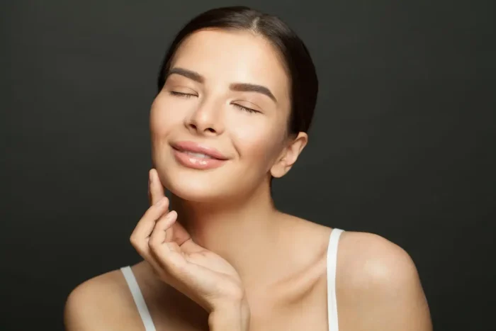 Person with smooth skin.